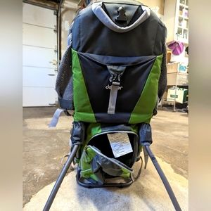 Green Deuter Kid Comfort Air Backpack Carrier Mesh Child Cooling Toddler Sun Top